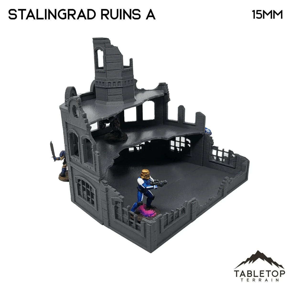 Tabletop Terrain Ruins Stalingrad Ruins A - WWII Building