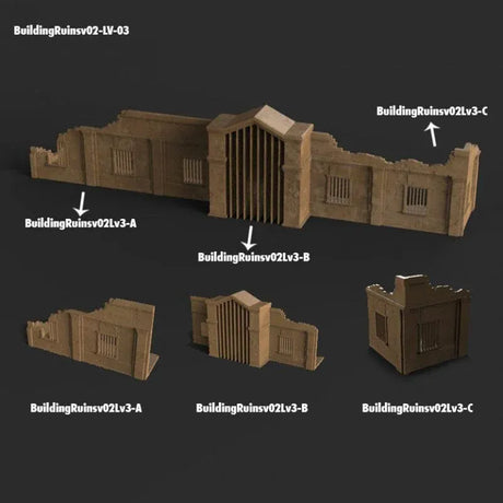 Tabletop Terrain Ruins Stalingrad Ruins B - WWII Building