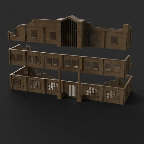 Tabletop Terrain Ruins Stalingrad Ruins B - WWII Building