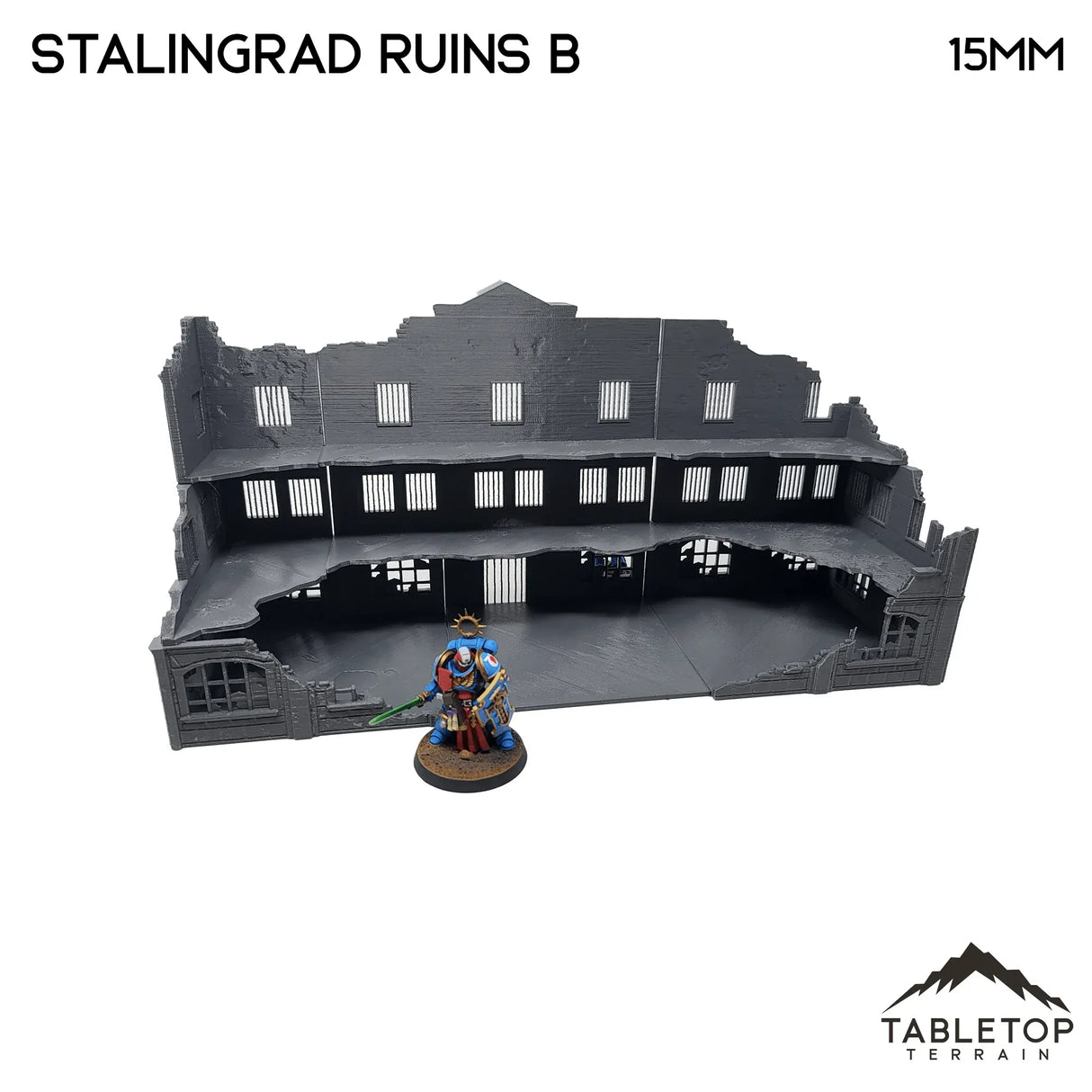 Tabletop Terrain Ruins Stalingrad Ruins B - WWII Building