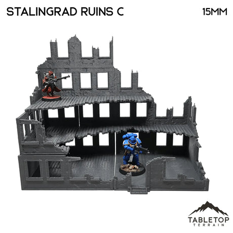 Tabletop Terrain Ruins Stalingrad Ruins C - WWII Building