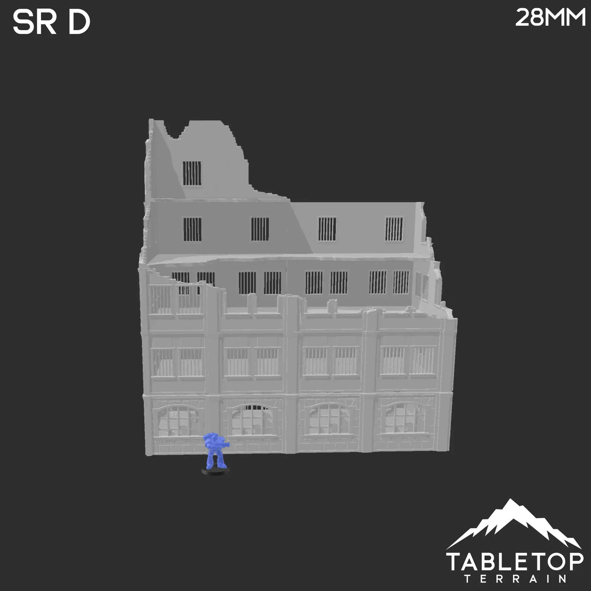 Tabletop Terrain Ruins Stalingrad Ruins D - WWII Building