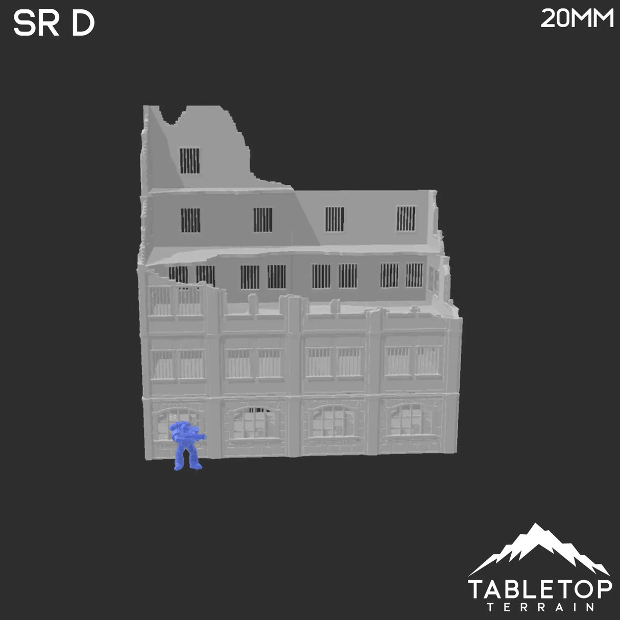Tabletop Terrain Ruins Stalingrad Ruins D - WWII Building