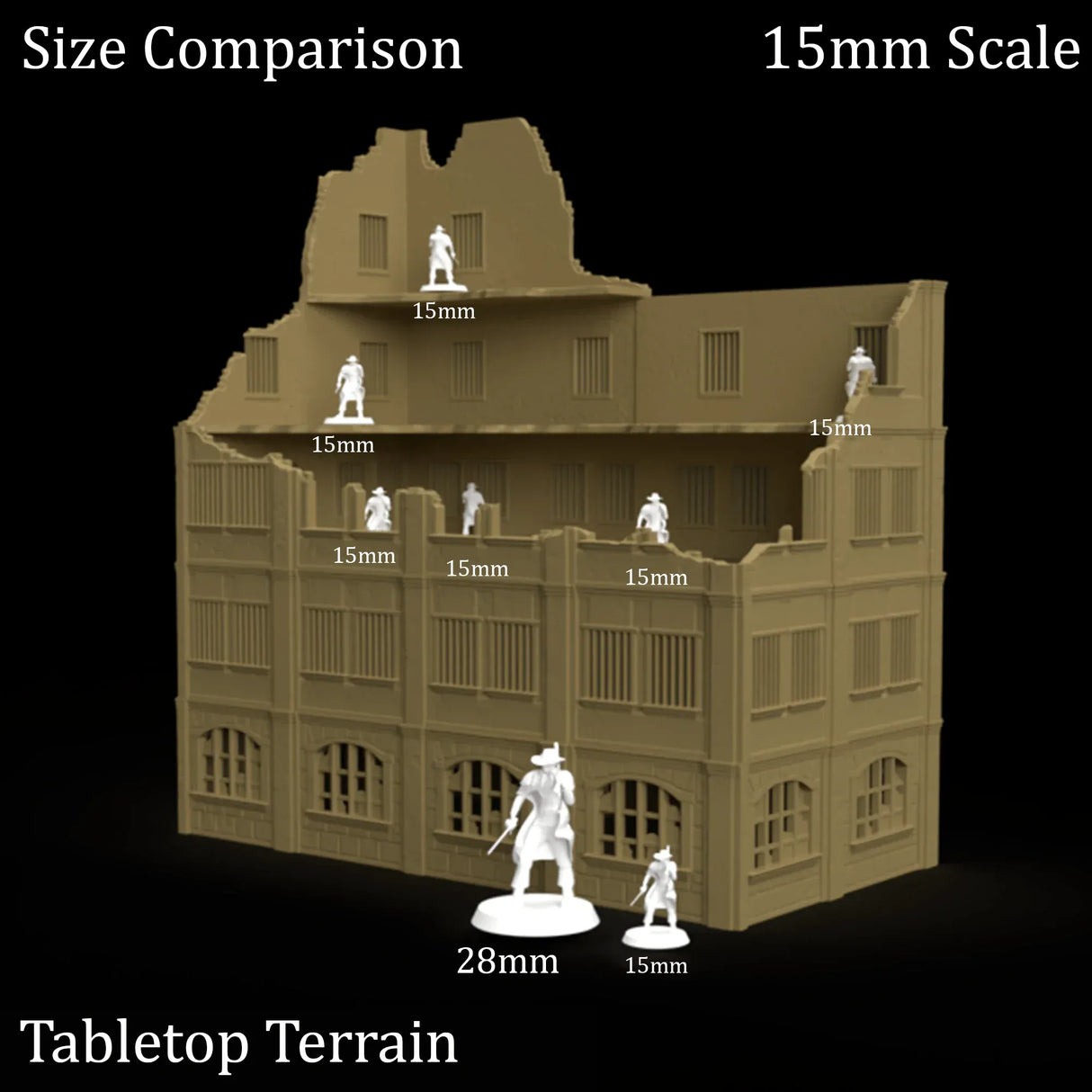 Tabletop Terrain Ruins Stalingrad Ruins D - WWII Building