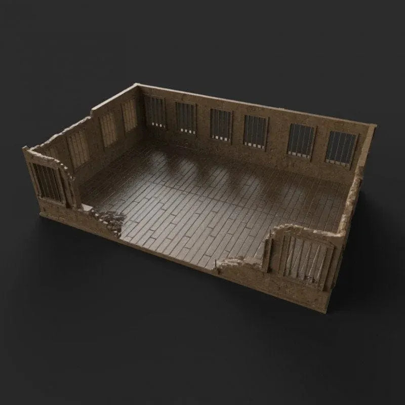 Tabletop Terrain Ruins Stalingrad Ruins - WWII Building