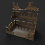 Tabletop Terrain Ruins Stalingrad Ruins - WWII Building
