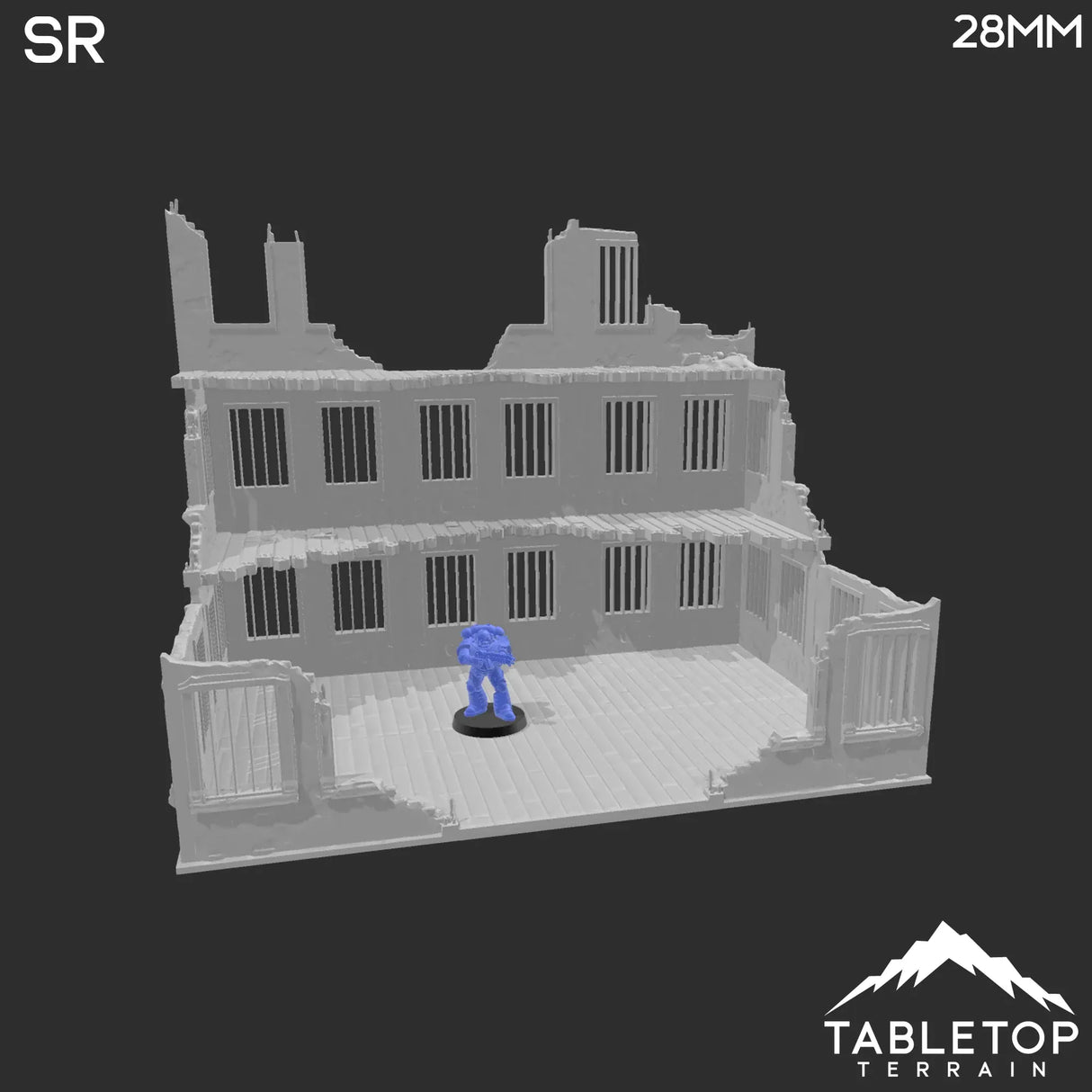 Tabletop Terrain Ruins Stalingrad Ruins - WWII Building