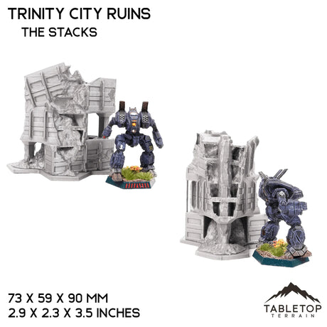 Tabletop Terrain Ruins The Stacks HEXTECH Trinity City Ruins - 6mm