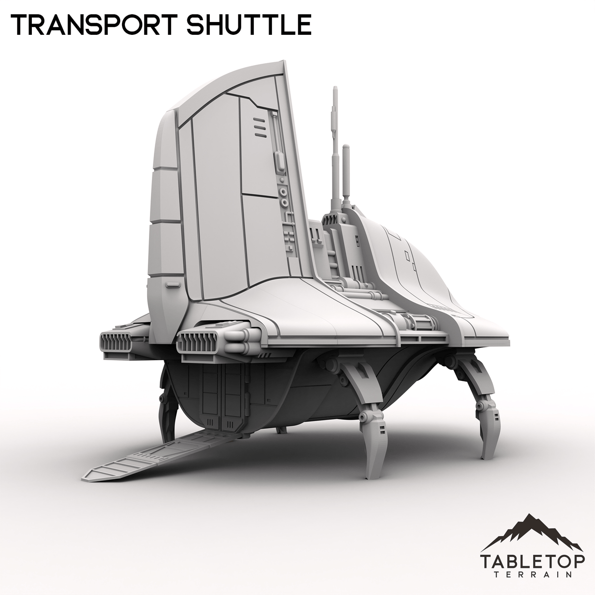 Tabletop Terrain Ruins Transport Shuttle - To'ka Station
