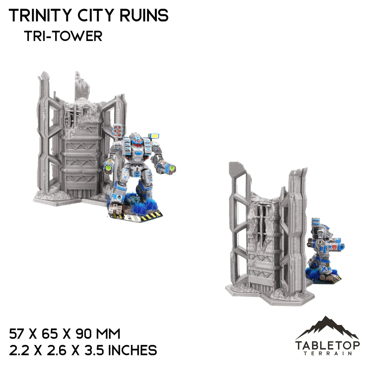 Tabletop Terrain Ruins Tri-Tower HEXTECH Trinity City Ruins - 6mm