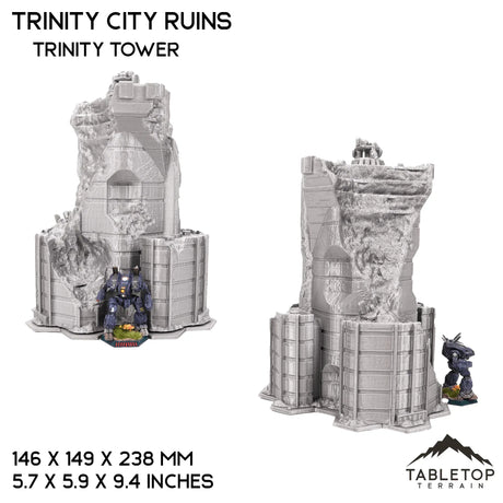 Tabletop Terrain Ruins Trinity Tower HEXTECH Trinity City Ruins - 6mm