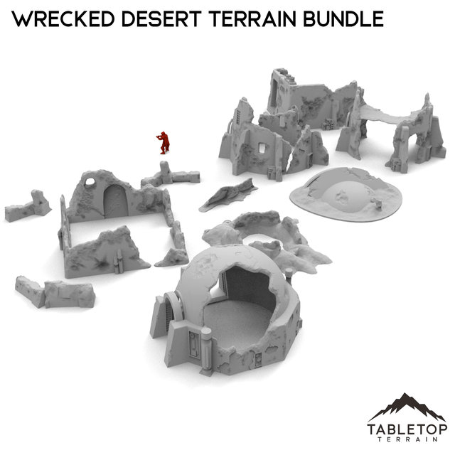 Tabletop Terrain Ruins Wrecked Desert Terrain Bundle