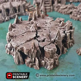 Tabletop Terrain Scatter Terrain 28mm / Grotto Raised Caverns / Shroom with Bridges- Fantasy Scatter Terrain