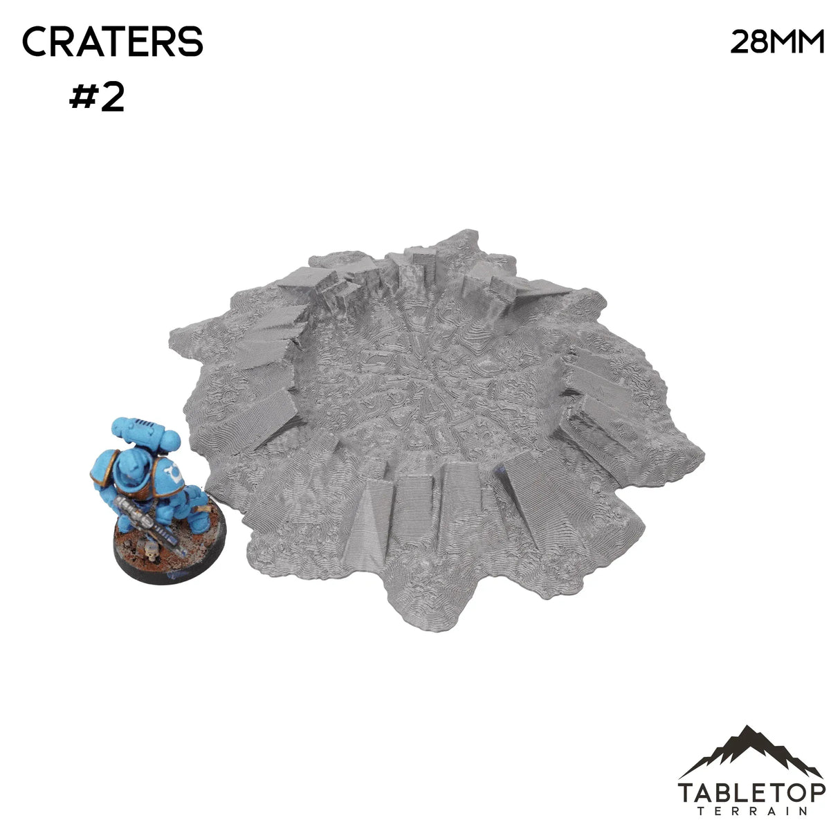 Tabletop Terrain Scatter Terrain 32mm / Crater 2 Craters