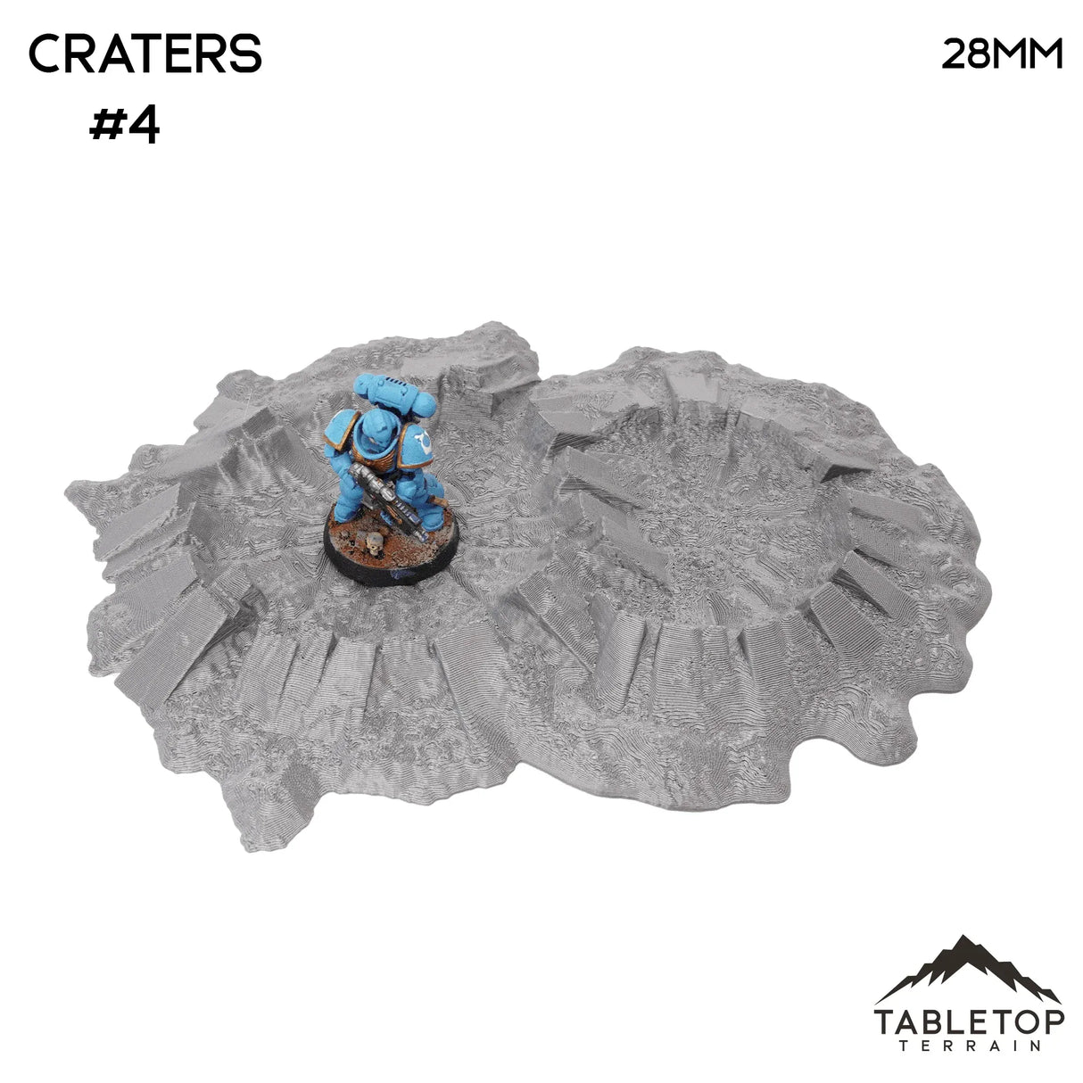 Tabletop Terrain Scatter Terrain 32mm / Crater 4 Craters