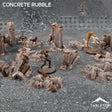 Tabletop Terrain Scatter Terrain 32mm / Full set Concrete Rubble