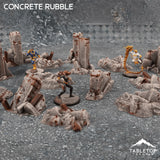 Tabletop Terrain Scatter Terrain 32mm / Full set Concrete Rubble