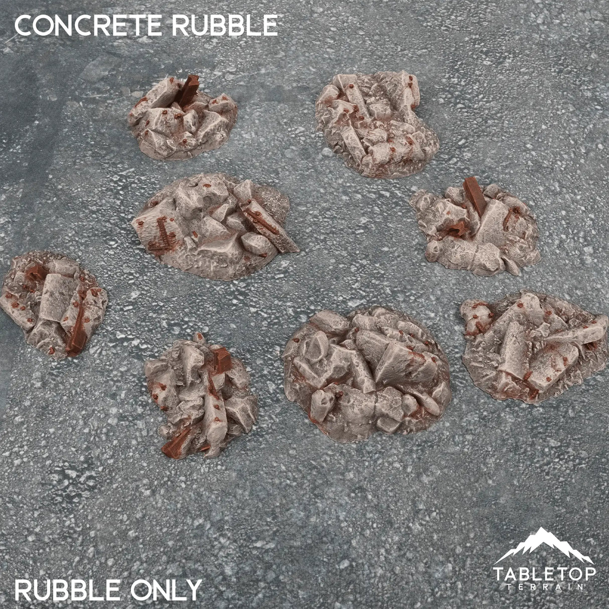 Tabletop Terrain Scatter Terrain 32mm / Rubble Concrete Rubble
