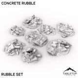 Tabletop Terrain Scatter Terrain 32mm / Rubble Concrete Rubble