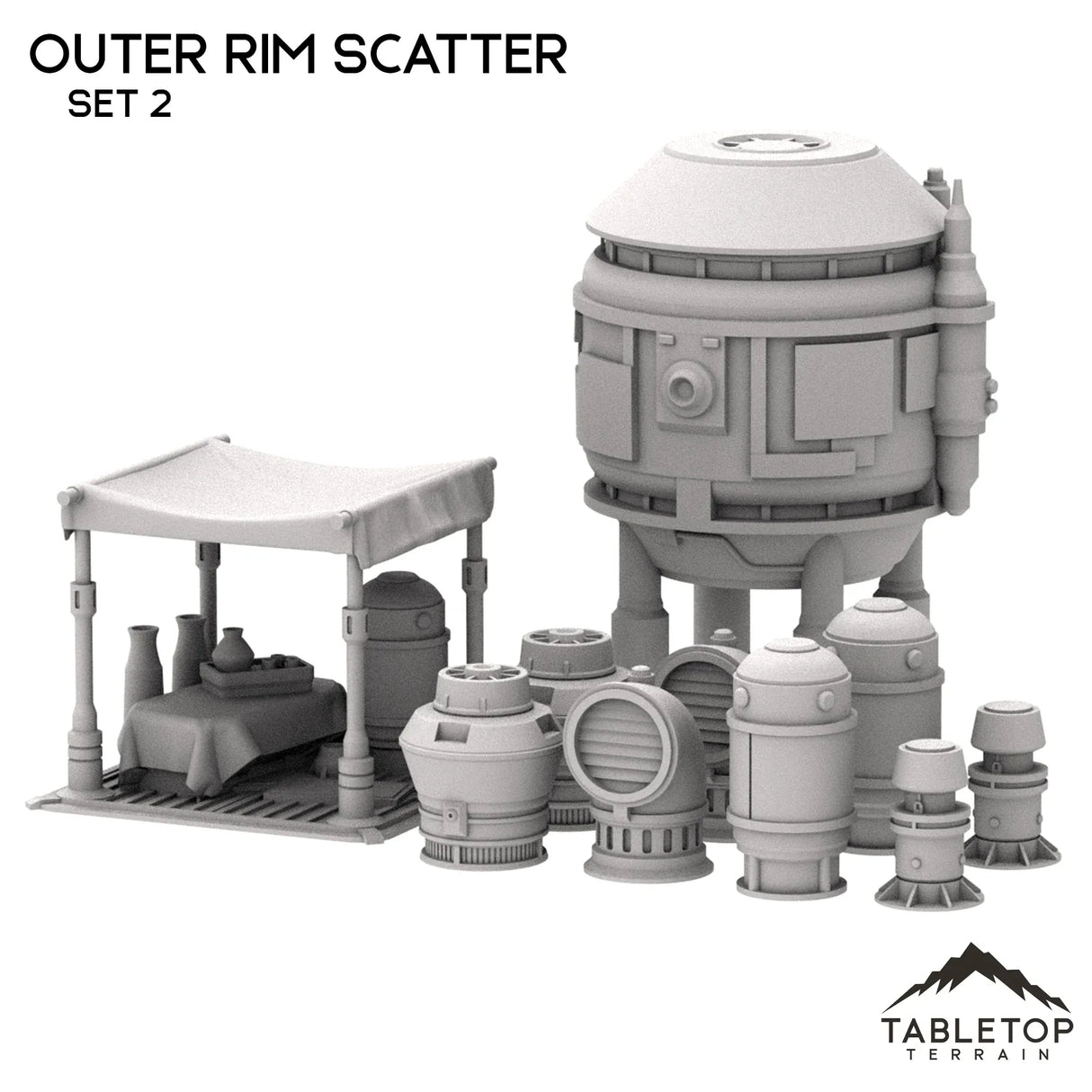 Tabletop Terrain Scatter Terrain 40mm / Set 2 Outer Rim Scatter