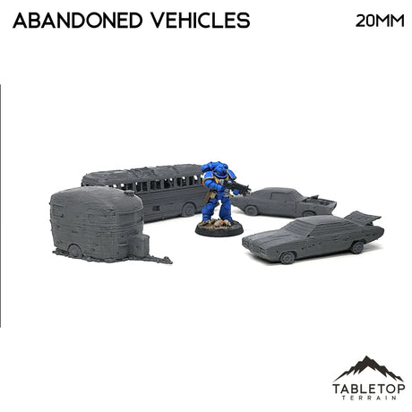 Tabletop Terrain Scatter Terrain Abandoned Vehicles - Apocalyptic Scatter Terrain