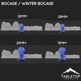Tabletop Terrain Scatter Terrain Bocage / Winter Bocage - Country & King - Fantasy Historical Scatter Terrain
