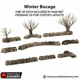 Tabletop Terrain Scatter Terrain Bocage / Winter Bocage - Country & King - Fantasy Historical Scatter Terrain