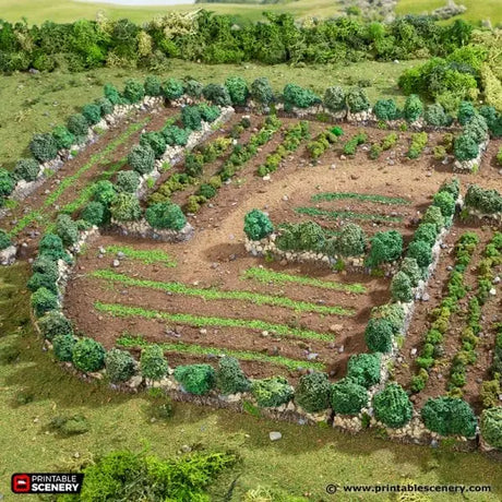 Tabletop Terrain Scatter Terrain Bocage / Winter Bocage - Country & King - Fantasy Historical Scatter Terrain