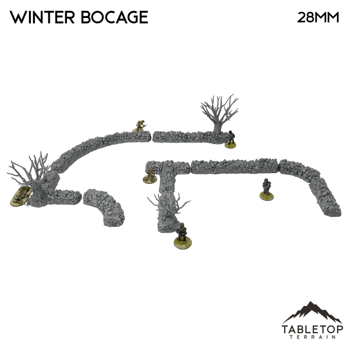 Tabletop Terrain Scatter Terrain Bocage / Winter Bocage - Country & King - Fantasy Historical Scatter Terrain