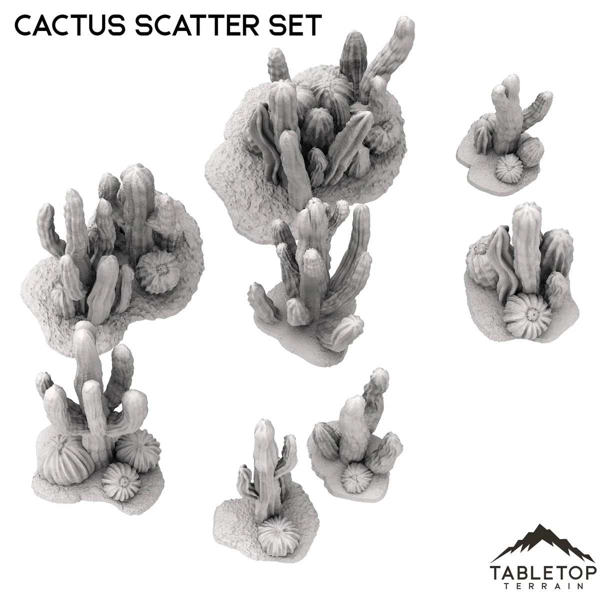 Tabletop Terrain Scatter Terrain Cactus Scatter Set - Old Wild Western Rush