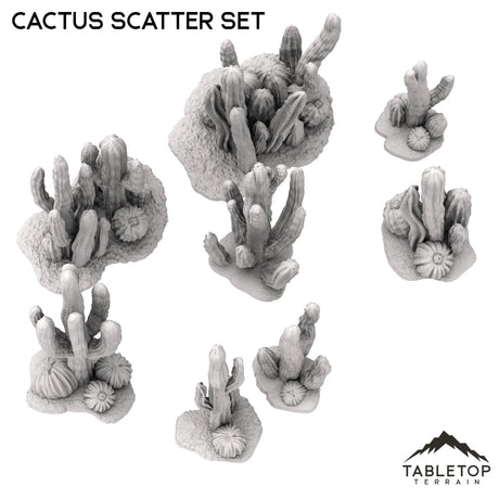 Tabletop Terrain Scatter Terrain Cactus Scatter Set - Old Wild Western Rush