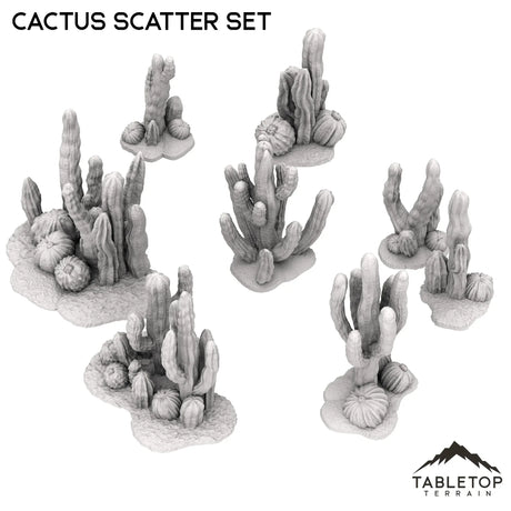 Tabletop Terrain Scatter Terrain Cactus Scatter Set - Old Wild Western Rush