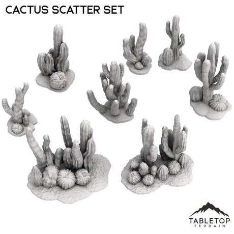 Tabletop Terrain Scatter Terrain Cactus Scatter Set - Old Wild Western Rush