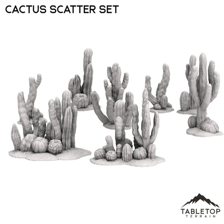 Tabletop Terrain Scatter Terrain Cactus Scatter Set - Old Wild Western Rush