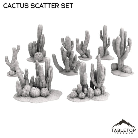 Tabletop Terrain Scatter Terrain Cactus Scatter Set - Old Wild Western Rush
