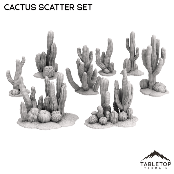 Tabletop Terrain Scatter Terrain Cactus Scatter Set - Old Wild Western Rush
