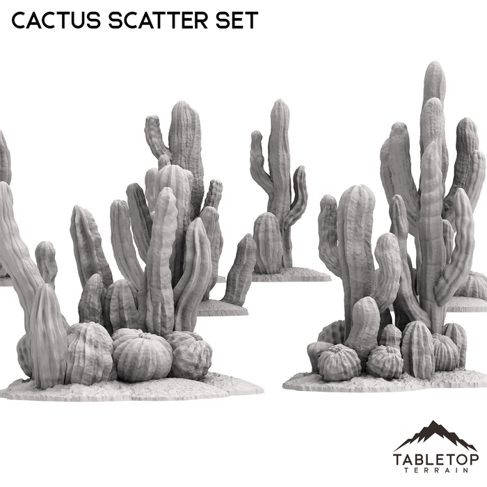 Tabletop Terrain Scatter Terrain Cactus Scatter Set - Old Wild Western Rush