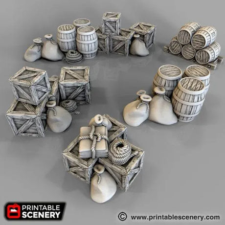 Tabletop Terrain Scatter Terrain Cargo Piles - Pirate Scatter Terrain