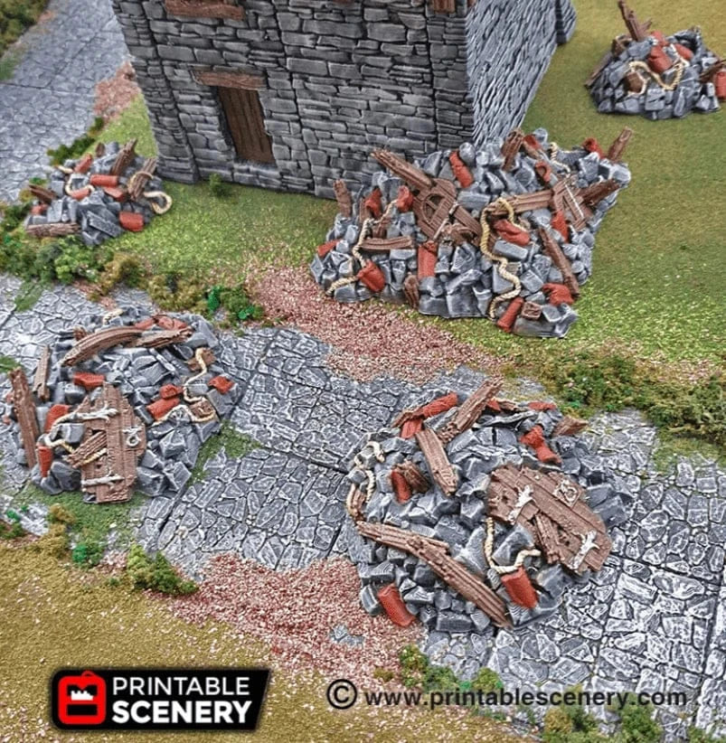 Tabletop Terrain Scatter Terrain Clorehaven Rubble - Scatter Terrain