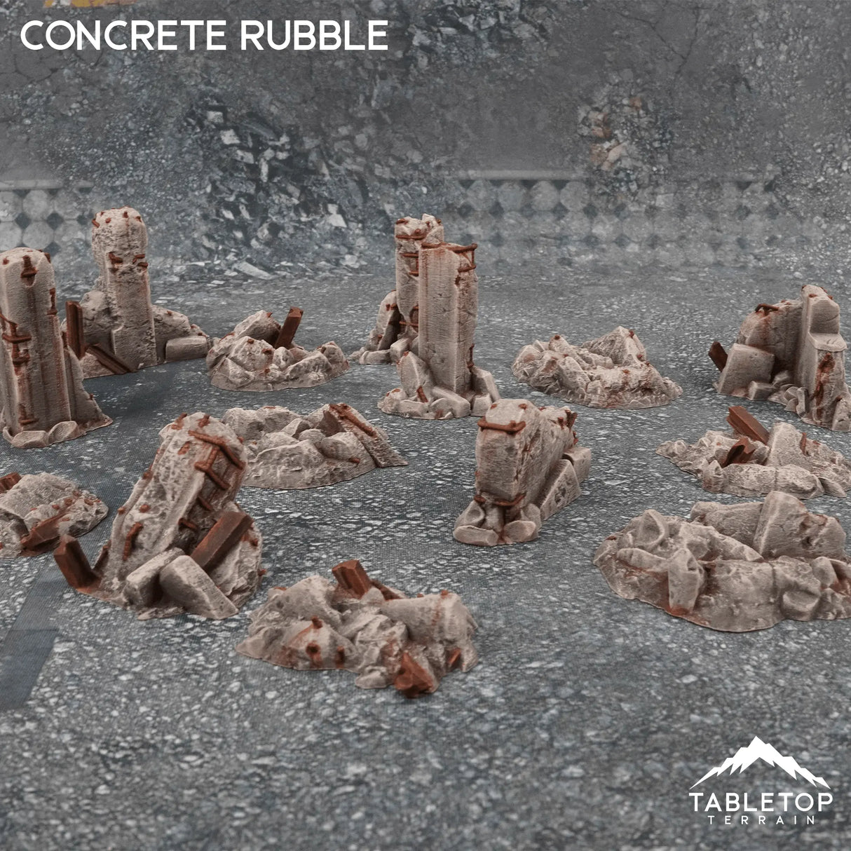 Tabletop Terrain Scatter Terrain Concrete Rubble