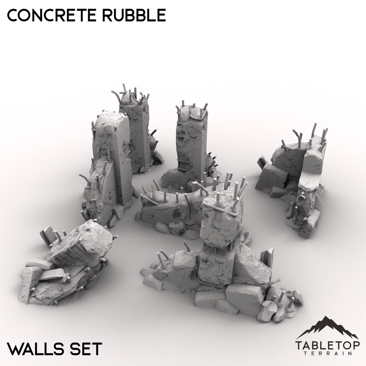 Tabletop Terrain Scatter Terrain Concrete Rubble