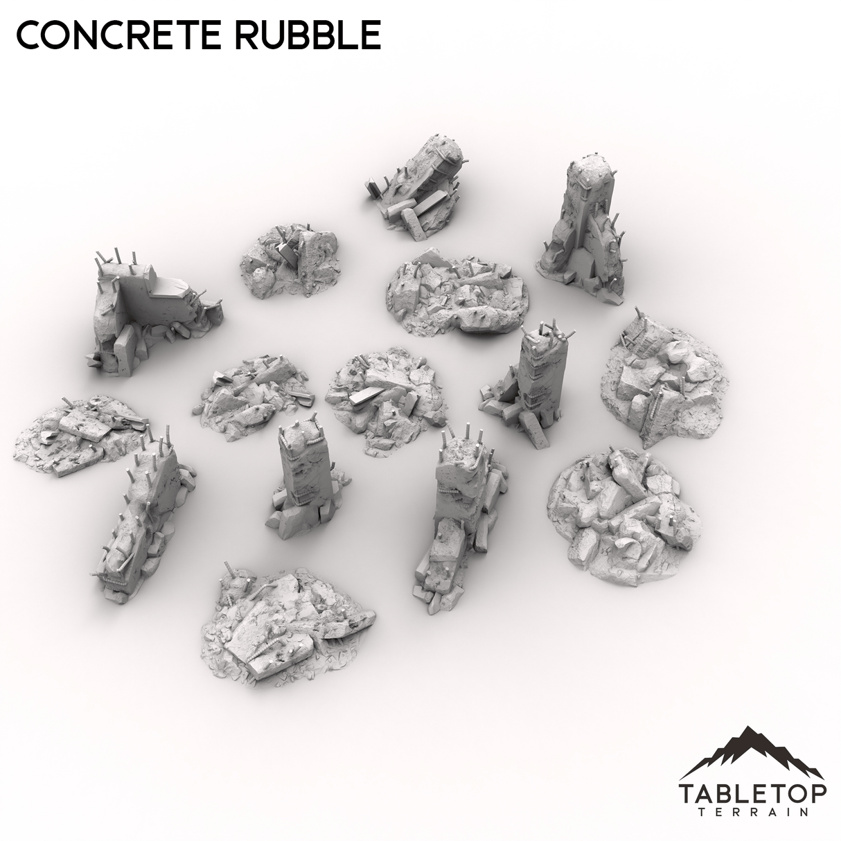 Tabletop Terrain Scatter Terrain Concrete Rubble