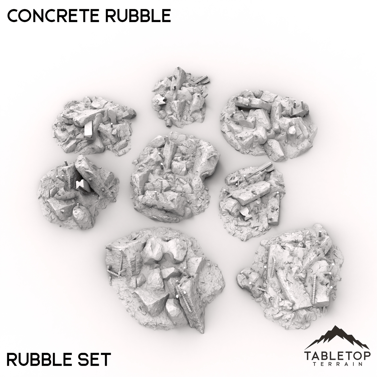 Tabletop Terrain Scatter Terrain Concrete Rubble