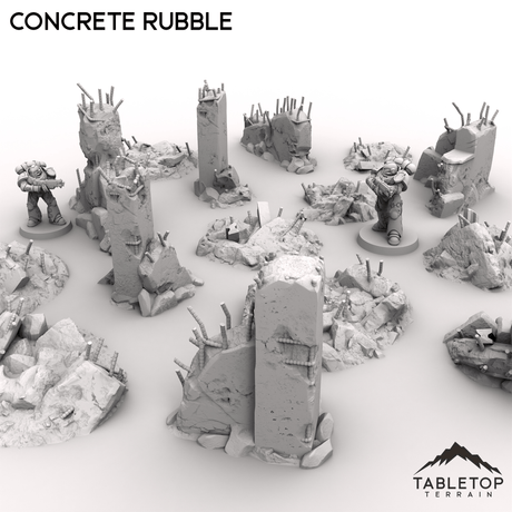 Tabletop Terrain Scatter Terrain Concrete Rubble