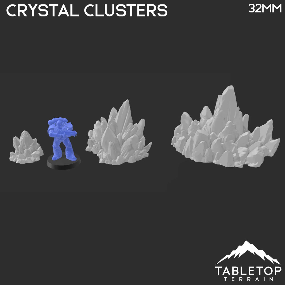 Tabletop Terrain Scatter Terrain Crystal Clusters - Fantasy Scatter Terrain