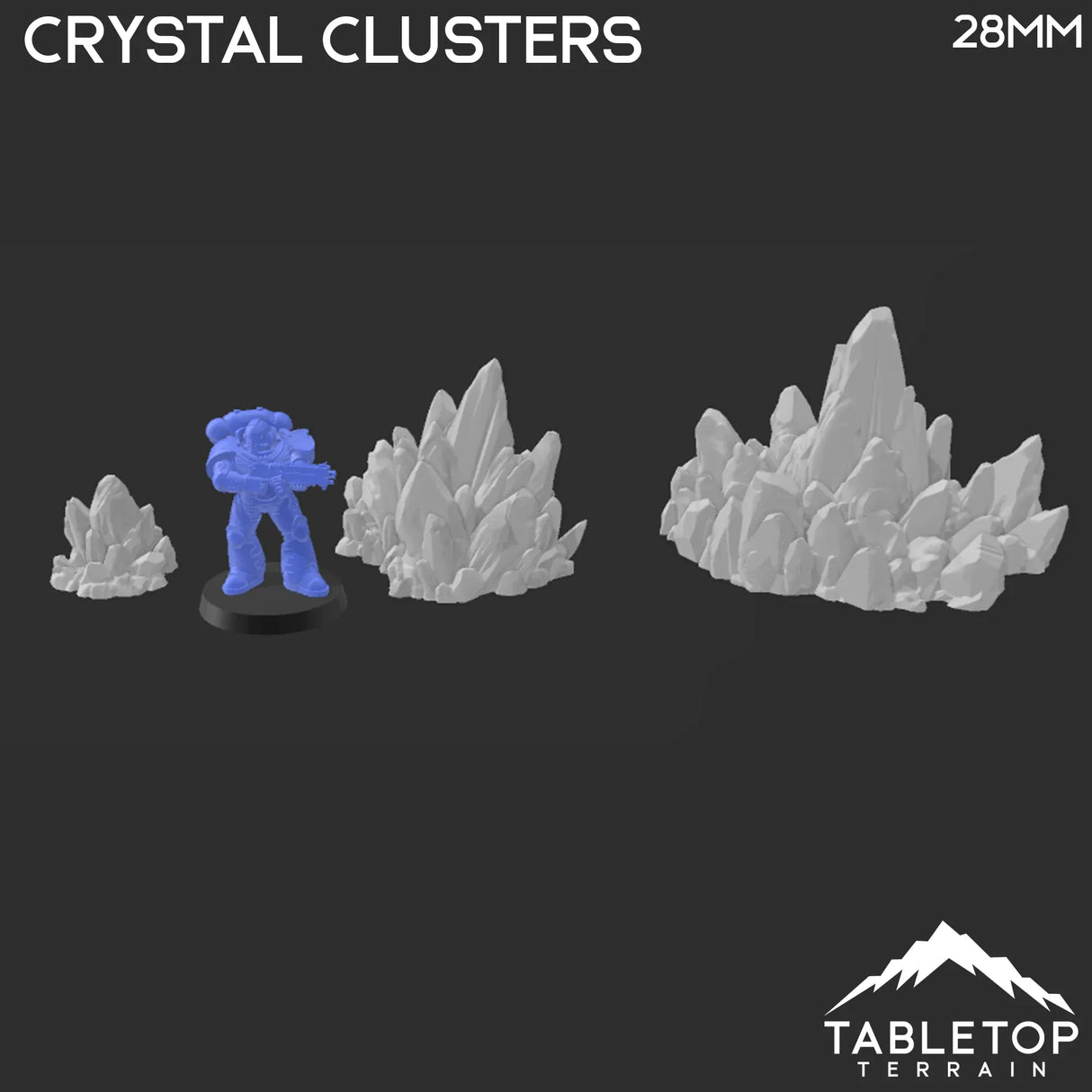 Tabletop Terrain Scatter Terrain Crystal Clusters - Fantasy Scatter Terrain