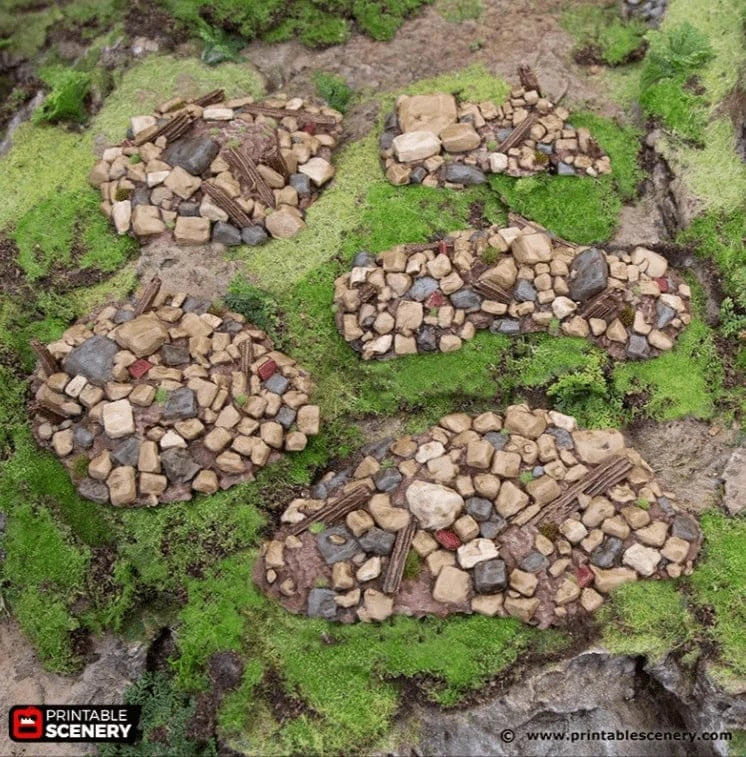 Tabletop Terrain Scatter Terrain Debris Piles - Hagglethorn Hollow - Scatter Terrain