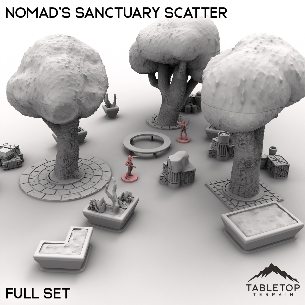 Tabletop Terrain Scatter Terrain Full Set / 28/35mm Nomad's Sanctuary Scatter