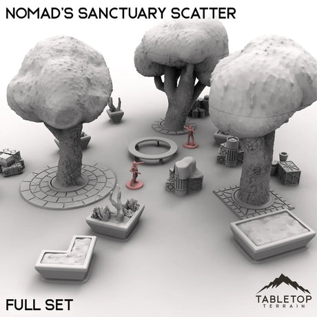 Tabletop Terrain Scatter Terrain Full Set / 28/35mm Nomad's Sanctuary Scatter