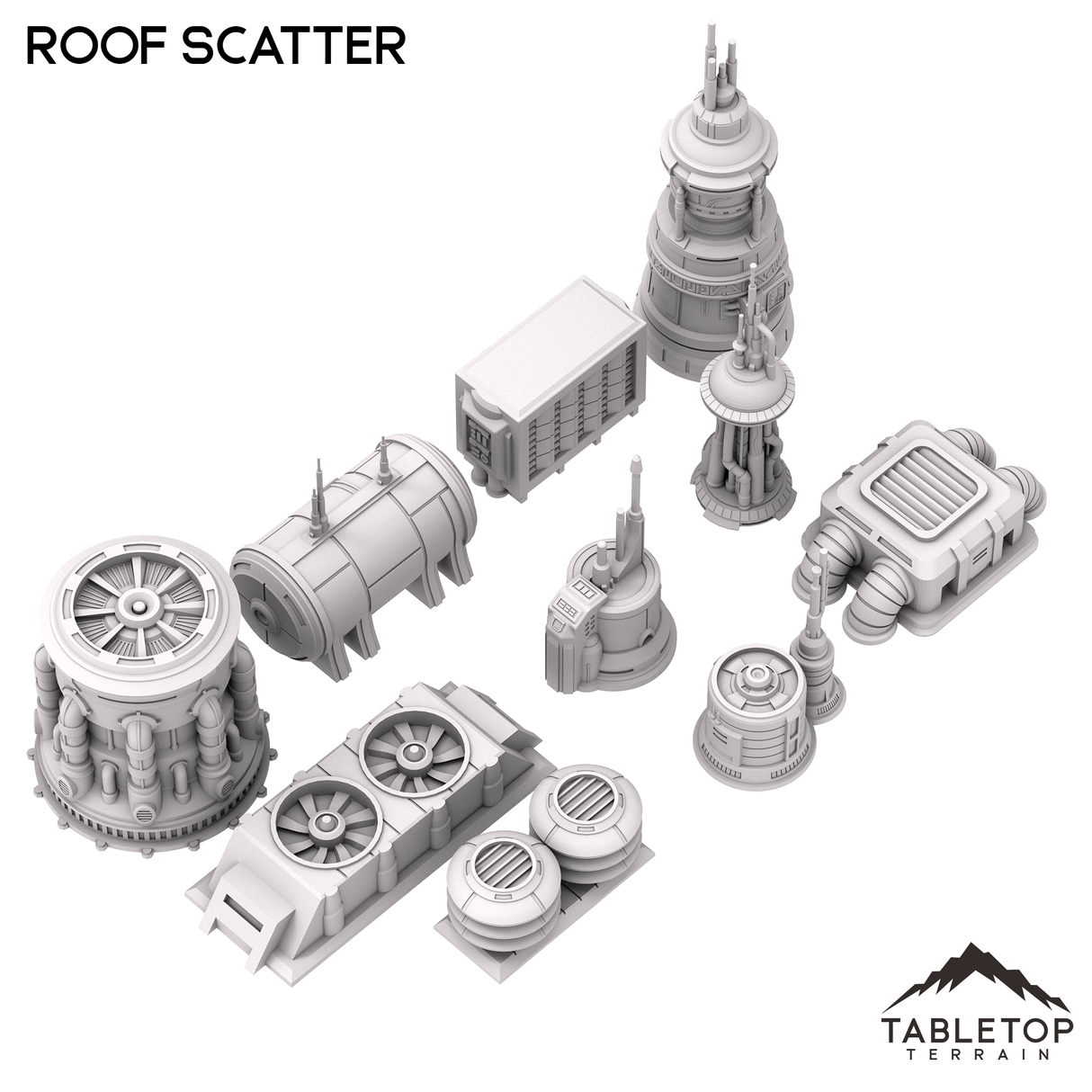 Tabletop Terrain Scatter Terrain Futuristic City Roof Scatter